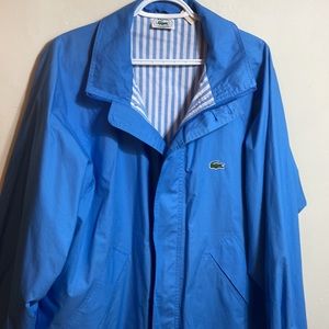 Vintage Izod Lacoste cotton jacket stripe lining